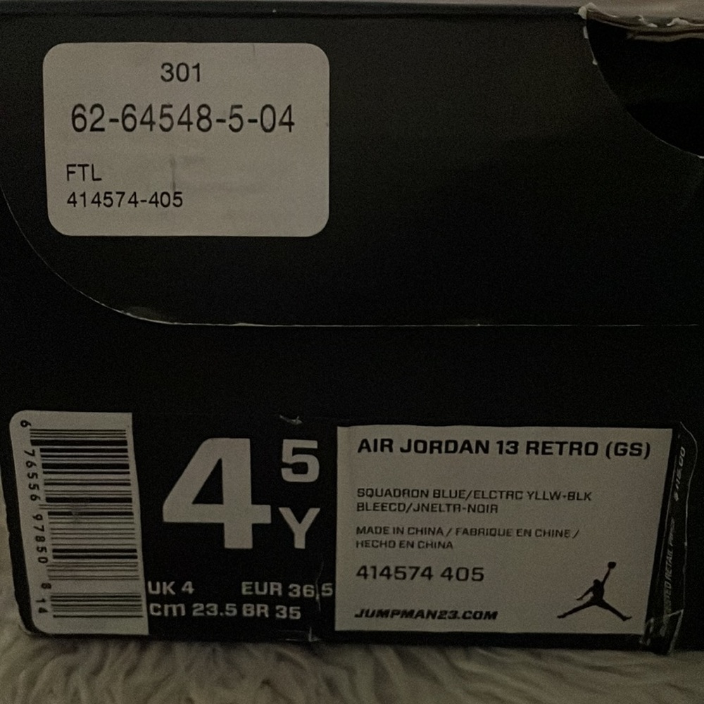 Jordan Retro 13s Squadron Blue - Picture 8 of 8
